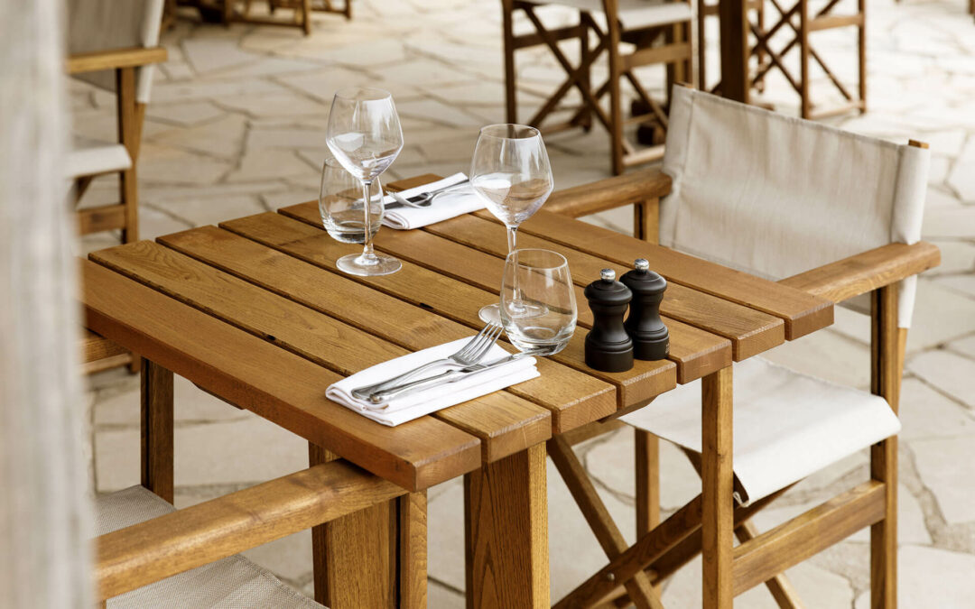 What finish should you choose for wooden outdoor furniture?