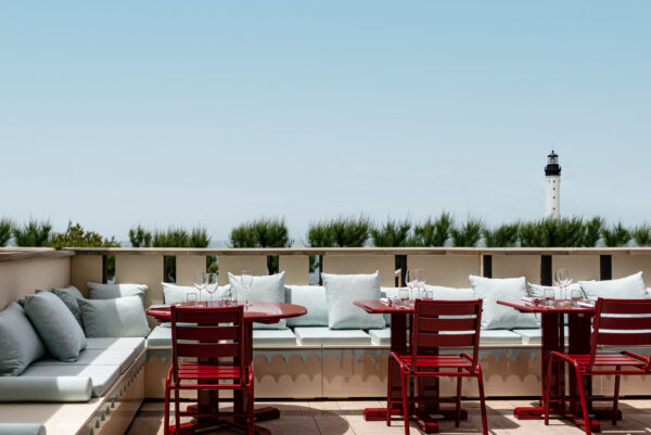 banquette sur mesure terrasse restaurant