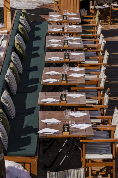 banquette sur mesure terrasse restaurant