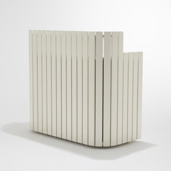 comptoir accueil bois rangement 130cm restauration hotellerie